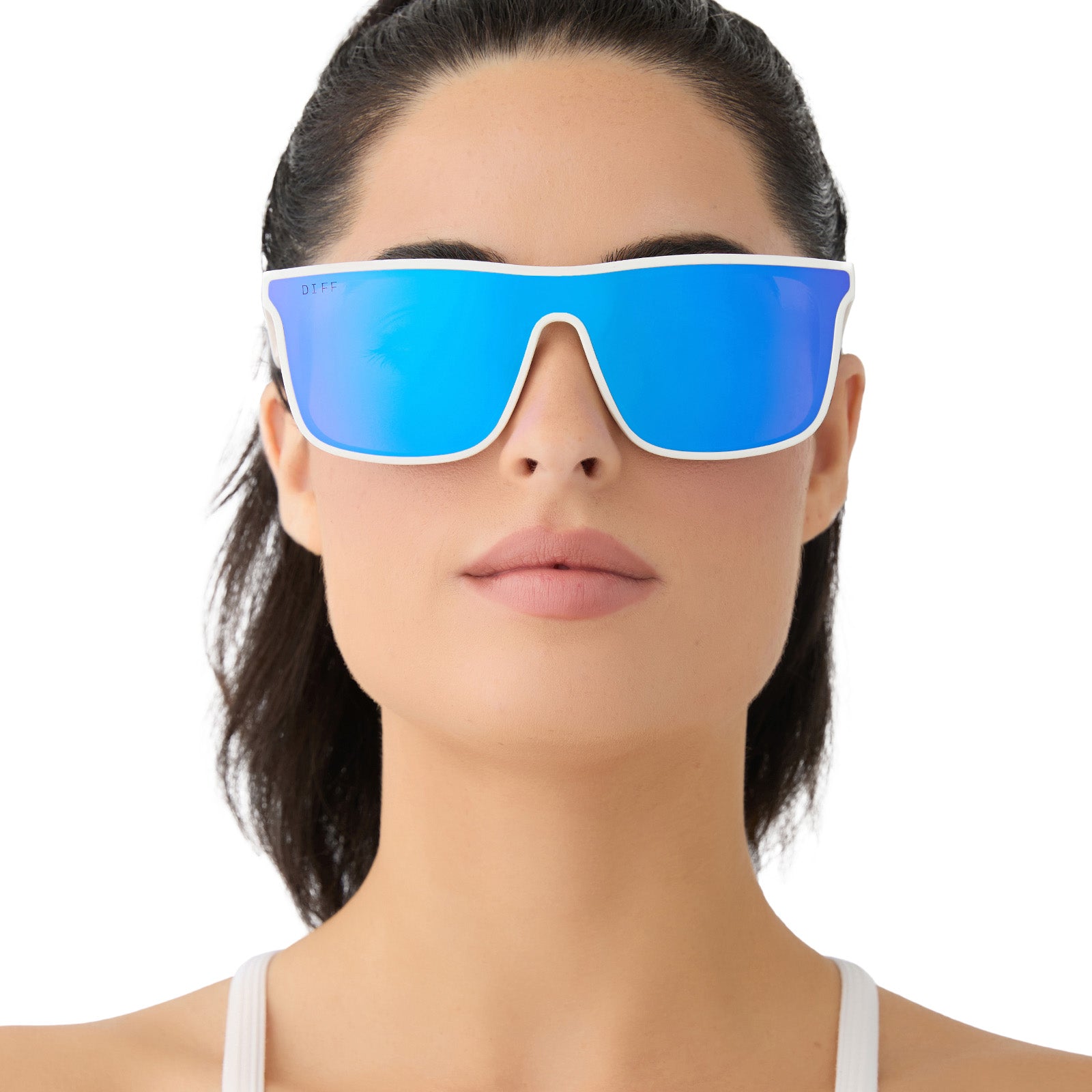 FLASH - MATTE WHITE + PURPLE MIRROR + POLARIZED SUNGLASSES - Image 6
