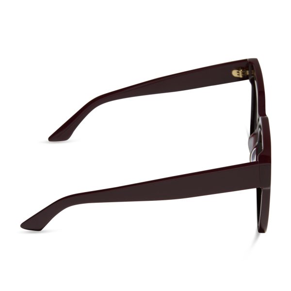 THEA - BORDEAUX + GREY GRADIENT SUNGLASSES - Image 3